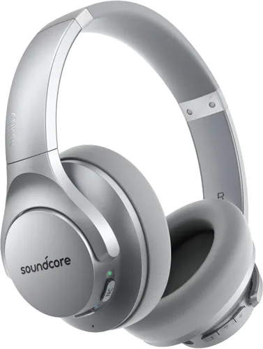 Miniatura 7 de Soundcore Anker Life Q20 Auriculares híbridos con cancelación activa de ruido, auriculares inalámbricos Bluetooth sobre la oreja, tiempo de Negro