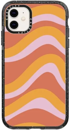 Miniatura 67 de CASETiFY Impact - Funda para iPhone 11 - Flower Power Retro - Negro Transparente