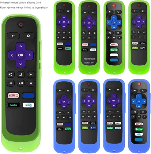 Miniatura 6 de Paquete de 2 fundas para control remoto (brilla en la oscuridad) compatible con Roku TV Remote/Roku Express/Streaming Stick/Premiere, funda