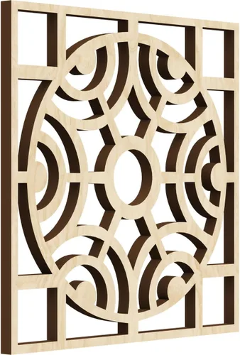 Miniatura 31 de Walton Paneles de pared decorativos de madera con calado, pequeños, 11 3/8 pulgadas de ancho x 11 3/8 pulgadas de alto x 1/4 pulgadas de alto, nogal