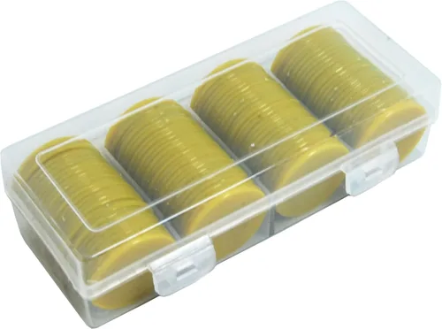 Miniatura 3 de Smartdealspro 100 unidades de 1.260 in/1.26 pulgadas de plástico opaco de aprendizaje de discos, mini fichas de juego de fichas de póquer con caja
