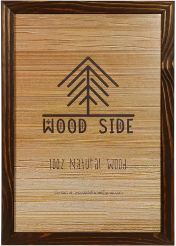 Miniatura 13 de Portarretratos tamaño póster de madera rústica Madera sólida natural ecológica ara montaje en pared con acabado rústico Gris antracita