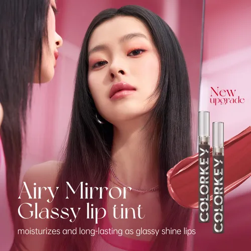 Miniatura 5 de COLORKEY Serie de espejos de labios, brillo labial hidratante con aceite esencial, tinte labial brillante de alto brillo, labios hidratados y de R702