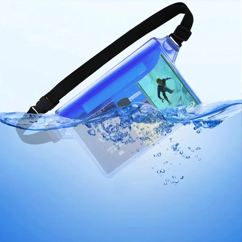 Miniatura 4 de AiRunTech Bolsa impermeable con correa para la cintura (paquete de 2) Accesorios de playa, la mejor manera de mantener tu teléfono y objetos