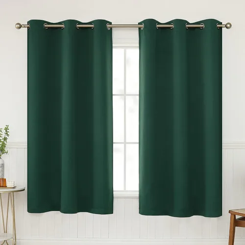 Miniatura 54 de KEQIAOSUOCAI Cortinas rosa bebé de 63 pulgadas para habitación de niñas - Con aislamiento térmico que oscurece la habitación, cortinas de ventana
