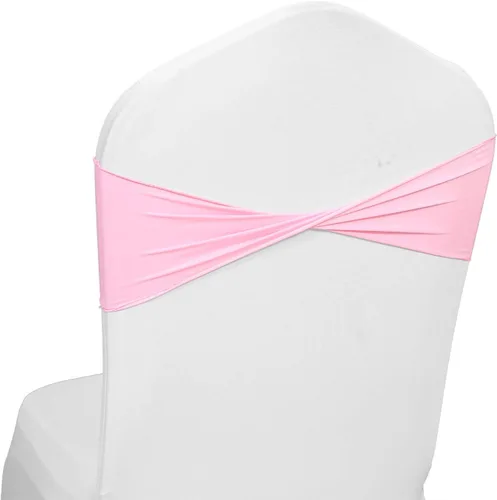 Miniatura 12 de MDS Paquete de 100 bandas de elastano para silla, bandas lisas sin hebilla, reutilizables, elásticas, para decoración de bodas, recepciones, Azul