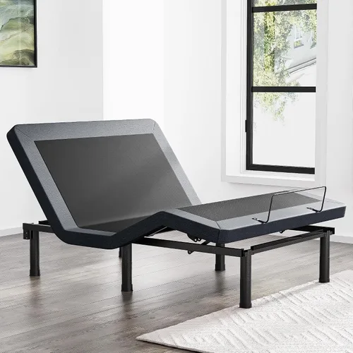 Miniatura 10 de SunsGrove Base de cama ajustable Twin XL con control remoto inalámbrico, gravedad cero, inclinación de cabeza y pie, antirronquidos, preajustes