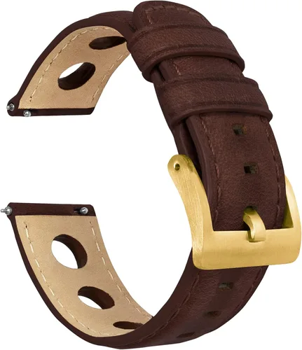 Miniatura 27 de Barton Racing & Rally Horween - Correas de cuero con barras de resorte de liberación rápida integradas, longitud estándar para muñecas de 5 a 8