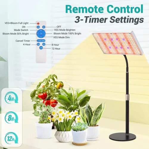 Miniatura 4 de DragonLight Luces LED de cultivo mejoradas, espectro completo, luz de crecimiento regulable con control remoto para invernadero y plantas