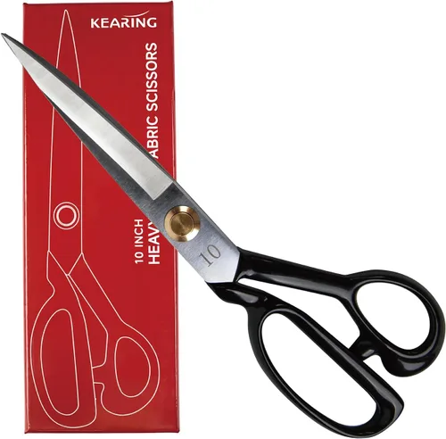 Miniatura 9 de KEARING Tijeras de 22,8 cm de sastre resistentes para tela, profesionales, aptas para cortar con precisión cuero, denim y telas de múltiples capas