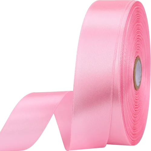 Miniatura 43 de Cinta de satén dorada de 1 pulgada de 50 yardas para envolver regalos, bodas, manualidades, Navidad, Pascua, flores, cabello, decoraciones de Dorado