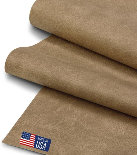 Tela de piel sintética, vinilo de cuero sintético grueso y duradero, suave al tacto, material desgastado para bricolaje y manualidades, corte por