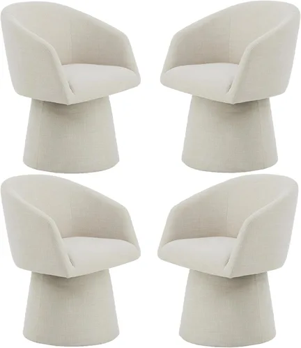 Miniatura 13 de KISLOT Sillas de Comedor Giratorias Sillón de Acento Moderno Silla Lateral de Escritorio para Comedor Tocador Dormitorio Sala de Estar Sala de Verde