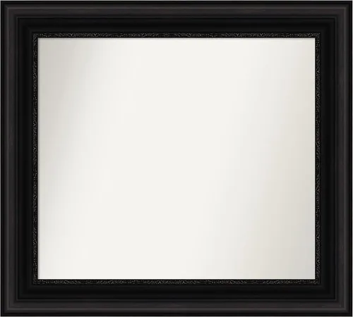 Miniatura 502 de Amanti Art Espejo personalizado, espejo de baño negro puente, espejo de pared o espejo de tocador de baño sobre el fregadero (26 x 26 pulgadas)