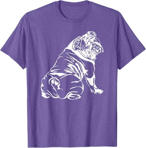 Miniatura 6 de Gracioso Bulldog Inglés playera perro Hund playera regalo, Azul (Heather blue)