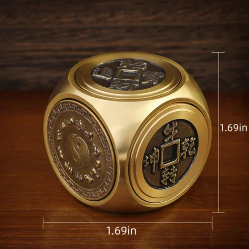 Miniatura 2 de Juguetes antiestrés para adultos, juguete giratorio de metal antiansiedad, juguete portátil de metal, cubo para ansiedad, juguetes de escritorio