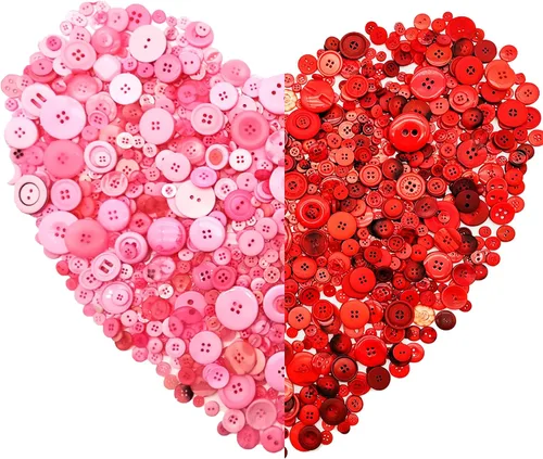 Miniatura 23 de 600-700Pcs Botones de Navidad para manualidades, surtidos en rojo, blanco y verde, botones de Navidad para costura, manualidades, decoración DIY