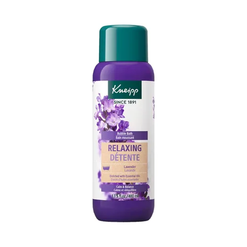 Kneipp Baño relajante de burbujas de aromaterapia de lavanda, bueno para la relajación, vegano, 13.5 onzas líquidas, hasta ocho baños