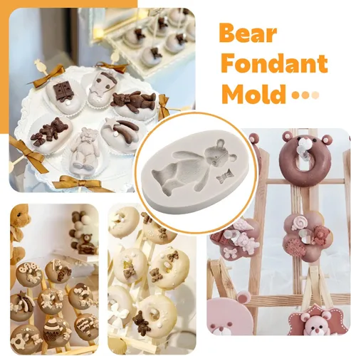 Miniatura 4 de Sijiangmold Molde de fondant de perlas 3D, molde de silicona para fondant, bolas de perlas semiesferas, moldes de chocolate para decoración