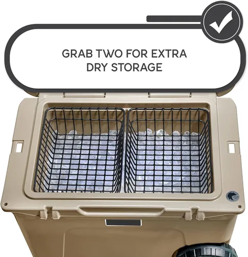 Miniatura 5 de Above Sea Level Cesta enfriadora para YETI Tundra Haul, YETI Roadie 48 y YETI Roadie 60 – Estante enfriador de alambre para enfriadores de ruedas