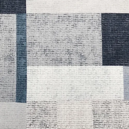 Miniatura 4 de No. 918 Blockade Bloques Geométricos Panel de Cortina Semitransparente con Ojales, 40" x 63", Azul Marino
