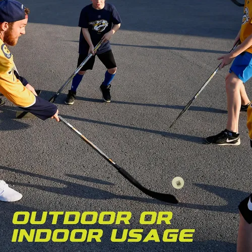 Miniatura 3 de Winnwell Pelotas deportivas de hockey callejero – Pelotas para interiores y exteriores con bolsa de almacenamiento – Ideal para juegos de hockey