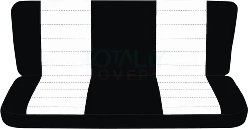 Miniatura 11 de Totally Covers Compatible con fundas de asiento de camión de dos tonos Ford F-150 Super Cab 1997-2003 (banco dividido trasero 40/60): negro y azul