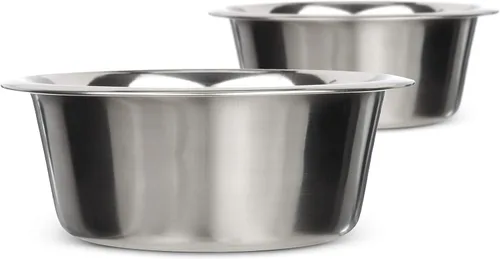 Miniatura 20 de Neater Pet Brands Cuencos de acero inoxidable poco profundos para gatos, 1 taza (8 onzas), 1 tazón de repuesto para comedero individual