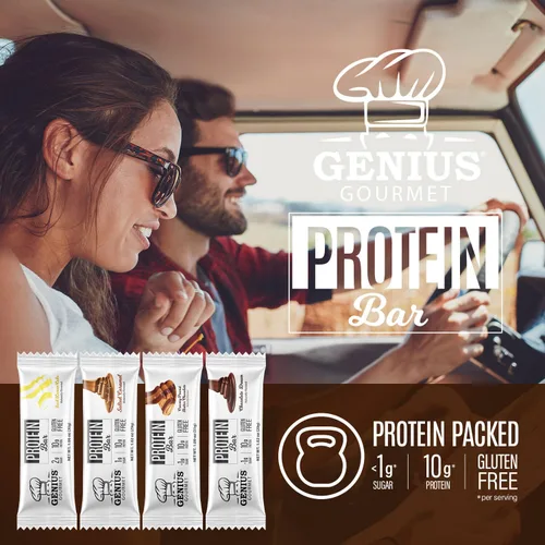 Miniatura 6 de Genius Gourmet Barra de proteínas, sueño de chocolate, aperitivo Keto, bajo en carbohidratos, bajo en azúcar y sin gluten, aperitivos de proteínas