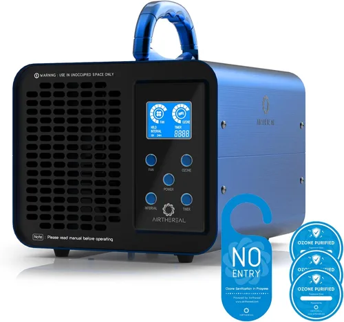 Airthereal MA10K-PRODIGI - Máquina de ozono digital, generador de ozono de alta capacidad, eliminador de olores - O3 desodorante, ionizadores de Azul