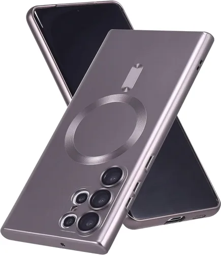 Miniatura 79 de Funda magnética para Samsung Galaxy S22 Ultra, silicona suave, delgada, antiarañazos, con protección de cámara, compatible con MagSafe, color negro