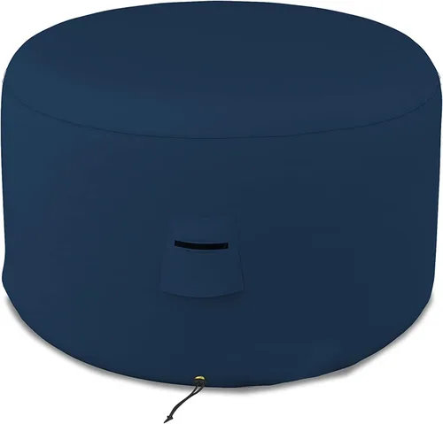 Miniatura 9 de Covers & All Funda otomana redonda, PVC de 12 onzas, impermeable, resistente a los rayos UV y a la intemperie, protector de muebles de jardín