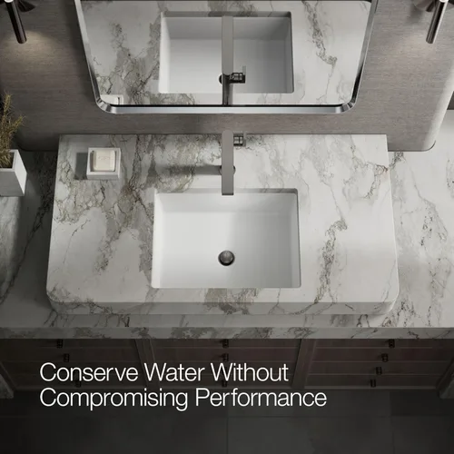 Miniatura 11 de Kohler 73168-4-TT Composed - Grifo alto para lavabo de baño con manija de palanca, 1.2 gpm, titanio vibrante