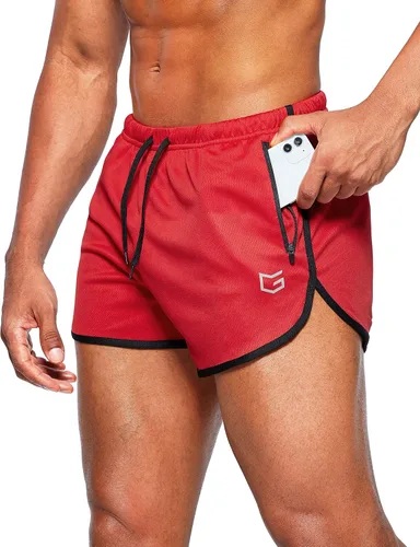 G Gradual Pantalones cortos de correr para hombre de 3 pulgadas de secado rápido para gimnasio, pantalones cortos deportivos con bolsillos con