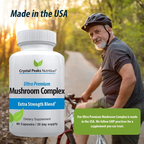 Miniatura 6 de Mushroom Superfood Master Blend Suplemento de cápsulas de hongos, 10 complejos de hongos y adaptógenos - Melena de león, chaga, cordyceps, extracto