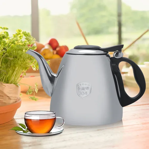 Miniatura 3 de Gavigain Hervidor de té para estufa de 1.5 L, tetera de acero inoxidable con mango resistente al calor para el hogar