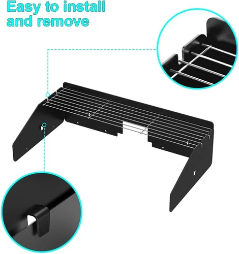 Miniatura 2 de BBQ-PLUS Protector de viento para plancha y rejilla de calentamiento para Blackstone, kit de accesorios para plancha para Blackstone (para 36")