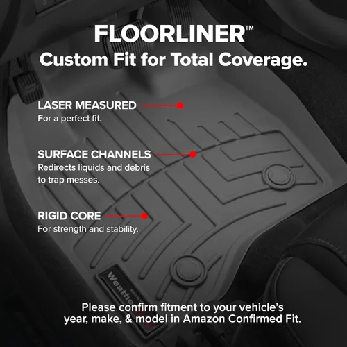 Miniatura 3 de WeatherTech Revestimientos de suelo personalizados para Chevrolet Silverado LD 1500, Sierra 2500HD / 3500HD, Silverado 2500HD/3500HD - 1ª y 2ª fila
