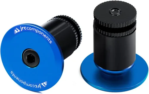 Miniatura 15 de JRC Components Tapones de aluminio para manillar de bicicleta Paquete de 2 tapones para manillar – Empuñaduras de barra Tapas de montaña