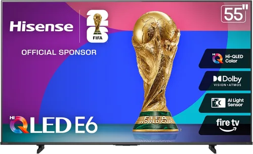Miniatura 24 de Hisense 43" Serie E6 Cinema Hi-QLED 4K UHD Smart Fire TV (43E6QF, modelo 2025) - Sensor de luz AI, Dolby Vision · Atmos, control remoto por voz