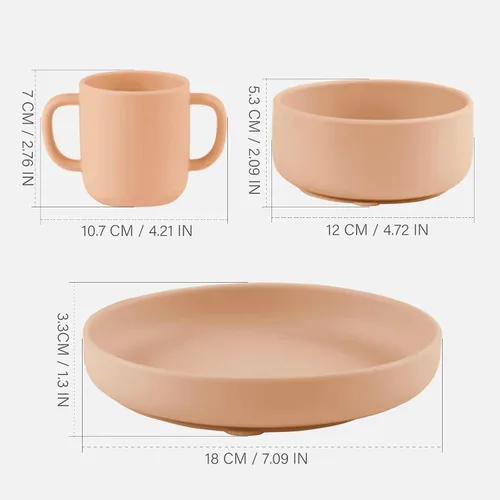 Miniatura 7 de YOOFOREA Baby Led Weaning Supplies I Toddler Infant Baby Essentials First Stage I - Juego de alimentación para bebés, taza pequeña, ventosa y plato
