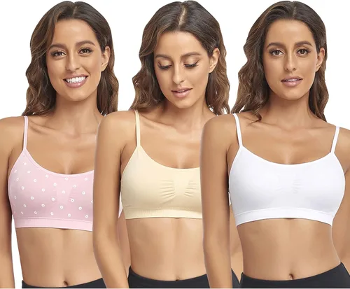 Miniatura 25 de Litthing Bralettes Padded for Women Cami Strap Bra Seamless Sportsbra Wireless Comfort Yoga Lightly T-Shirt Tank Tops