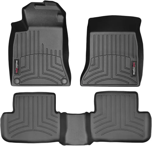 WeatherTech Revestimientos de suelo de ajuste personalizado para Mercedes GLA 45 AMG, Clase CLA, CLA 45 AMG - 1ª y 2ª fila (44515-1-2), negro
