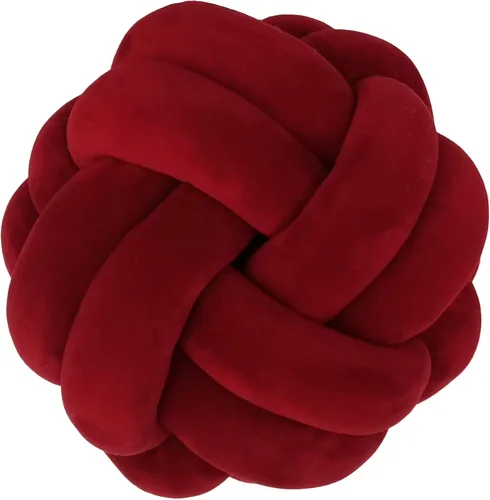Miniatura 22 de Cyprinus Carpio Elastic Vevet - Almohada de 2 hebras hecha a mano con nudo, cojín de suelo, decoración de bola para el hogar, 10.6 pulgadas (blanco)
