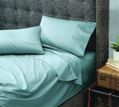 Miniatura 14 de Cuddledown Dreamstead - Juego de sábanas 100 % algodón, 300 hilos, tejido satinado de lujo, algodón peinado puro, suave, resistente a las arrugas
