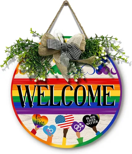 Miniatura 19 de Señal de puerta de maestro para aula Dacawin Señal de puerta de aula de madera para maestros Guirnalda de arco iris para puerta de aula Placa