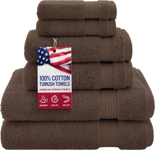 Miniatura 26 de Toalla American Veteran, Juego de Toallas de Mano para Baño de 4, 100% Conjunto de Toallas de Mano Turcas de Algodón, Toallas de Mano Suave