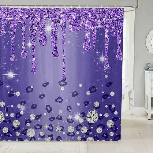 Miniatura 9 de Cortina de baño de flores de margarita para niños y niñas, cortina de ducha floral para decoración de baño, 72 x 72 pulgadas, retro, floral