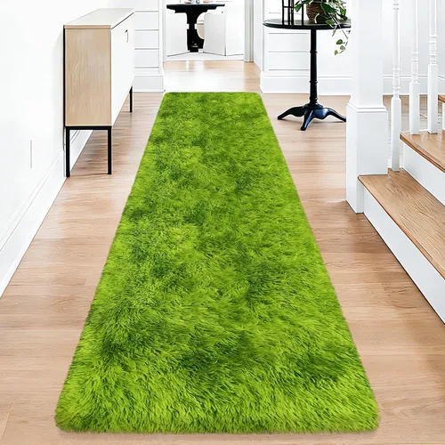 Miniatura 98 de Alfombras de pasillo beige de 2 x 6 pies para dormitorio, sala de estar, alfombra de felpa suave y esponjosa, alfombra de pasillo para pasillos
