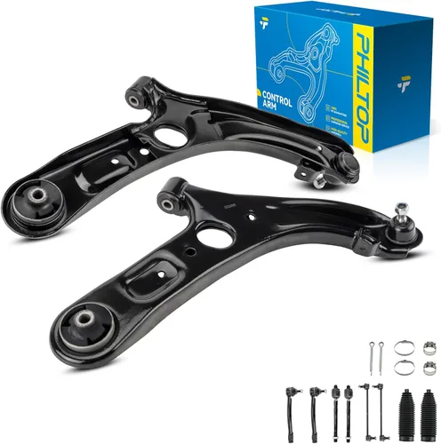 Miniatura 86 de PHILTOP Kit de suspensión delantera de 10 piezas, brazos de control inferiores con juntas de bola, eslabones de extremo de barra estabilizadora